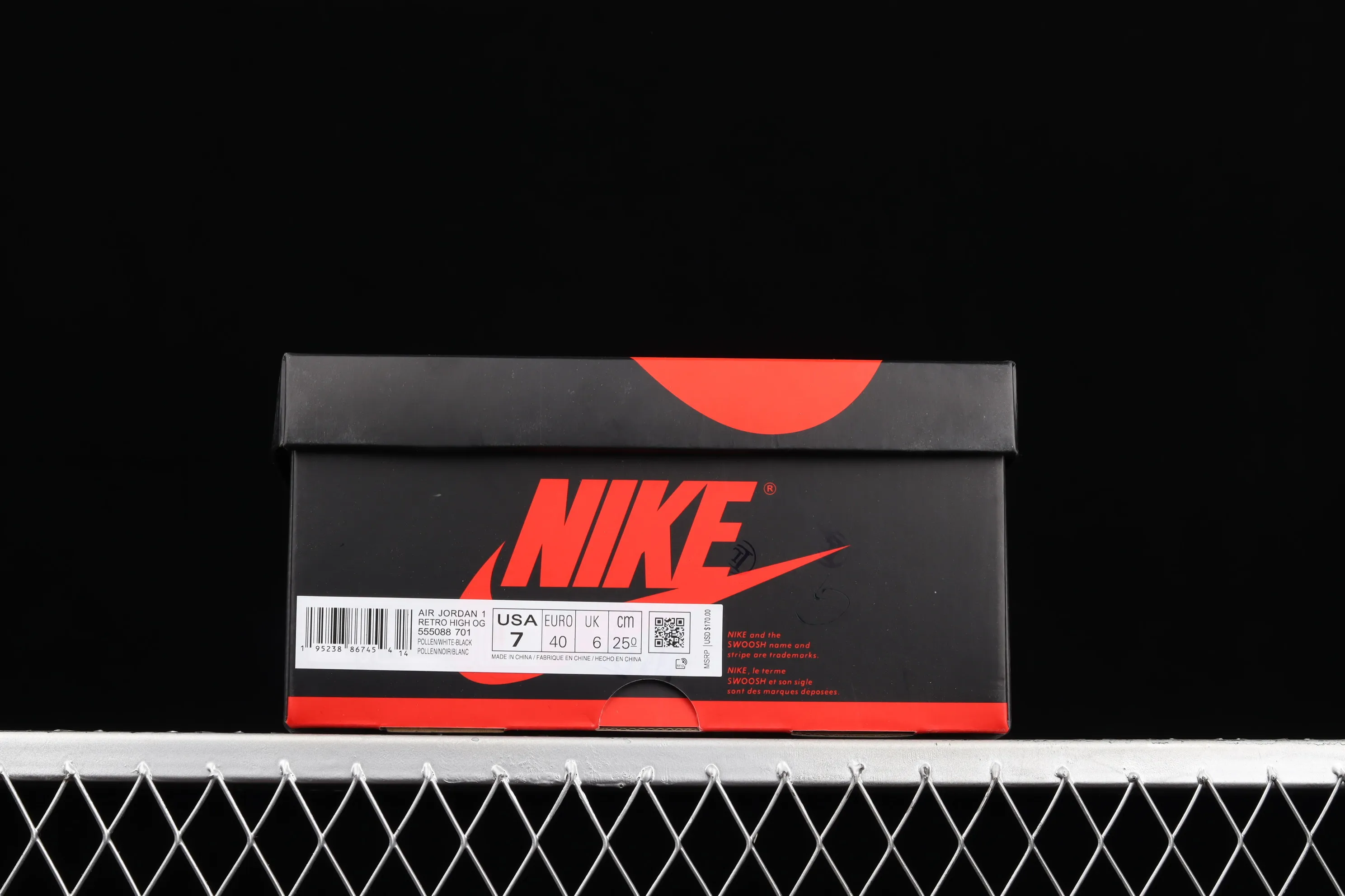 All categories Air Jordan Jordan series basketball shoes Air Jordan 1 High Air Jordan 1 High OG "Pollen" AJ1 Joe 1 new black and yellow 555088-701